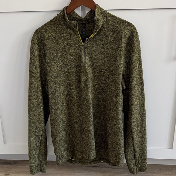 lululemon athletica Other - lululemon athletica Men's Olive Zip-Up Sweater